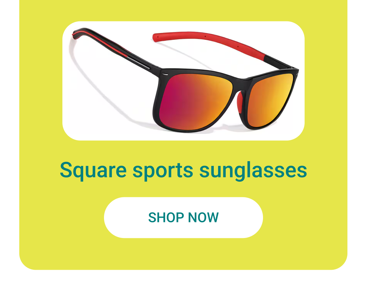 Square sports sunglasses